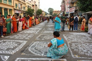 Kolam competition at the Mylapore festival